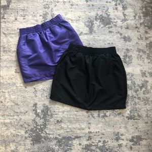 American Apparel Polyester Mini Skirt Set